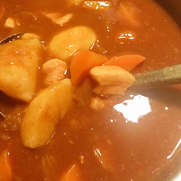 豚バラブロックでカレー